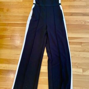 Donna Morgan Stylish Black and White Women's Tuxedo Jumpsuit